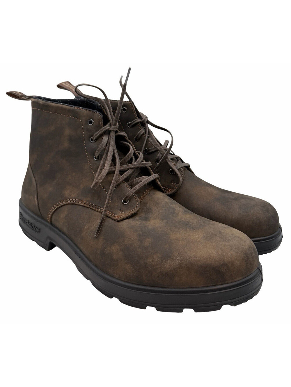 Blundstone Men's Lace-Up Leather Boots Rustic Brown Size AU 9 | US 10